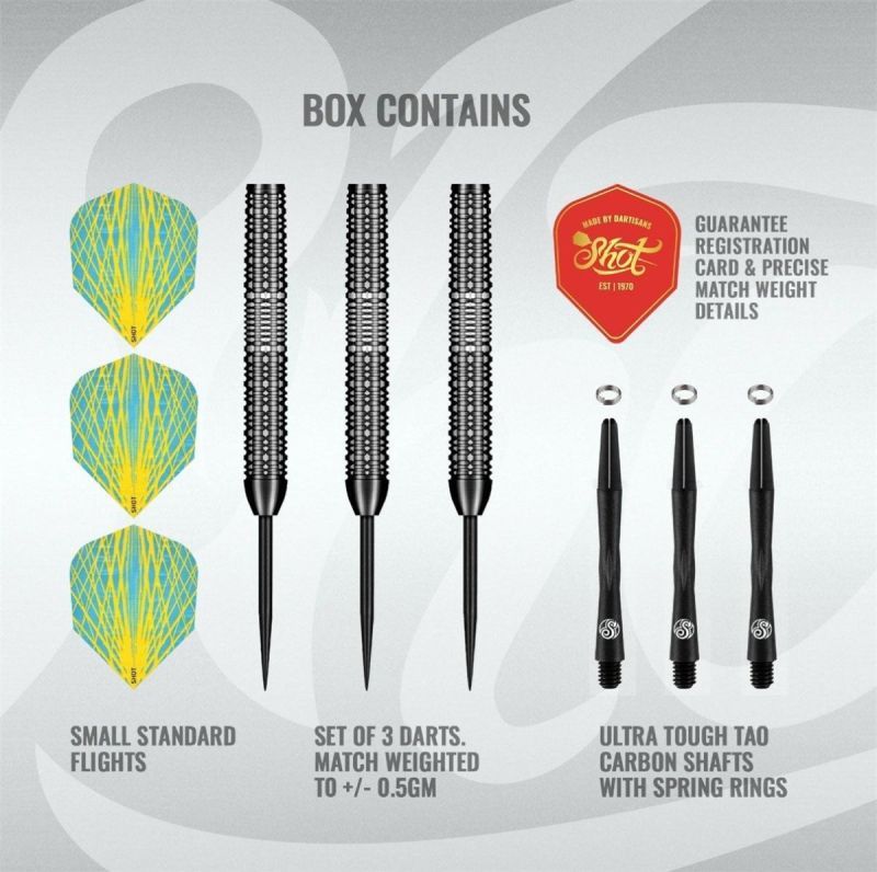 Short Rowby-John Rodriguez Baha Steeldarts 90% 25 Gramm Steeldarts