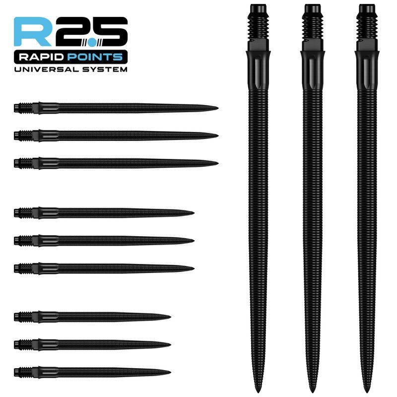 Mission R2.5 Rapid Point RP MG1 Silber/Schwarz/Blau 30/35/40 mm Wechselspitzen