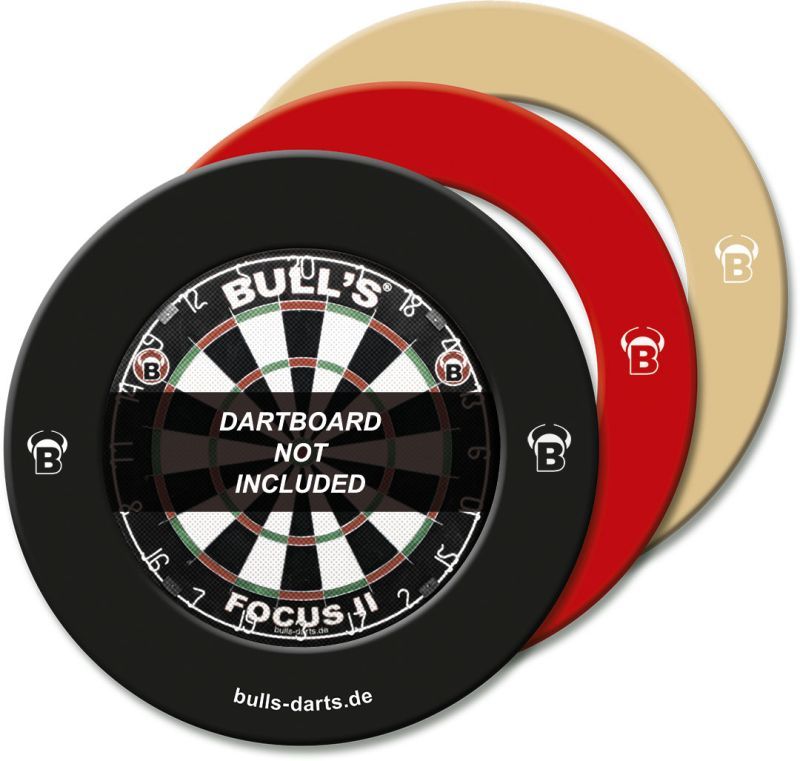 BULL'S Quarterback Surround 4 pièces – Noir, Rouge ou Crème Dart Wandschutz