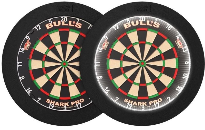 BULL'S Lumo LED Surround Slim Nero – Illuminazione Dartboard 360° Boardzubehör