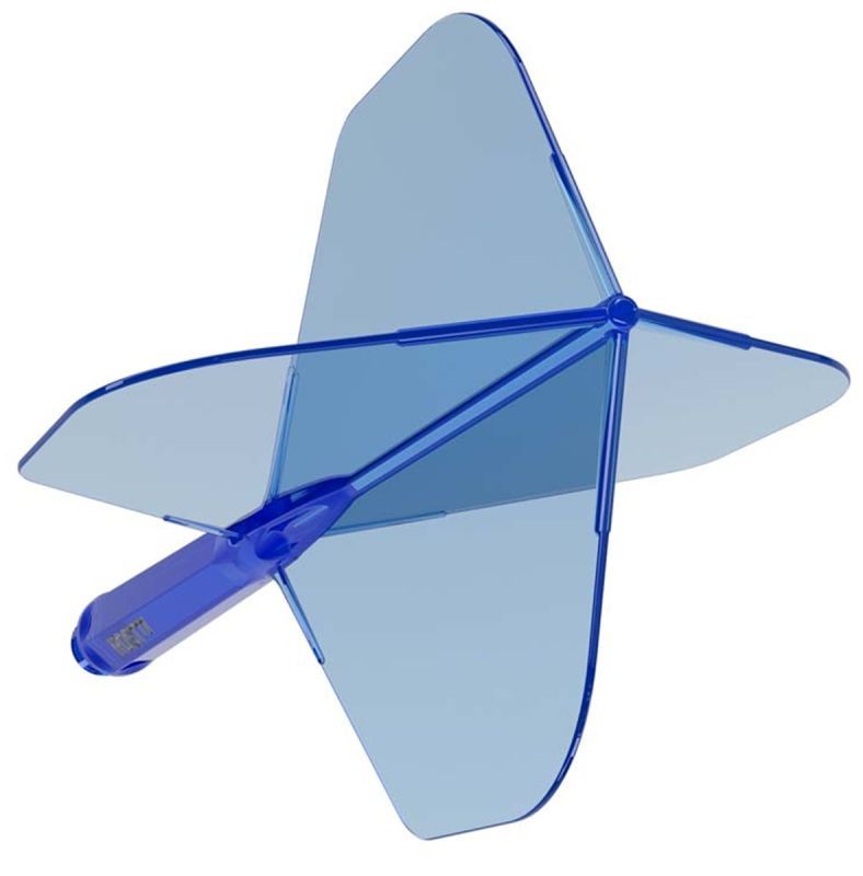Cuesoul Dart Flight/Shaft ROST 77 Transparent Blau Big Standard Flights