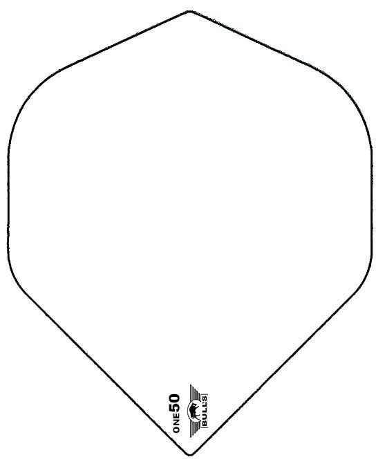Bull's One50 - White Plain Dart Flights 150 Micron Flights