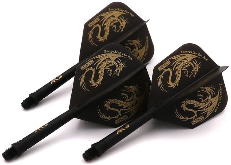 Cuesoul Dart Flight/Shaft Dragon Black Big Wing Flights