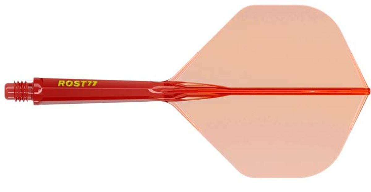 Cuesoul Dart Flight/Shaft ROST 77 Clear Red Big Standard Flights