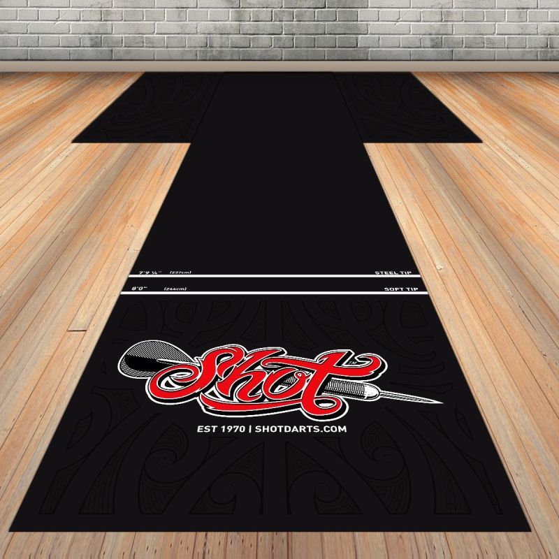 Shot T-Mat Floor Protection 300x60 cm Dartteppich extra breit unterhalb der Scheibe Dart Schutzmatte