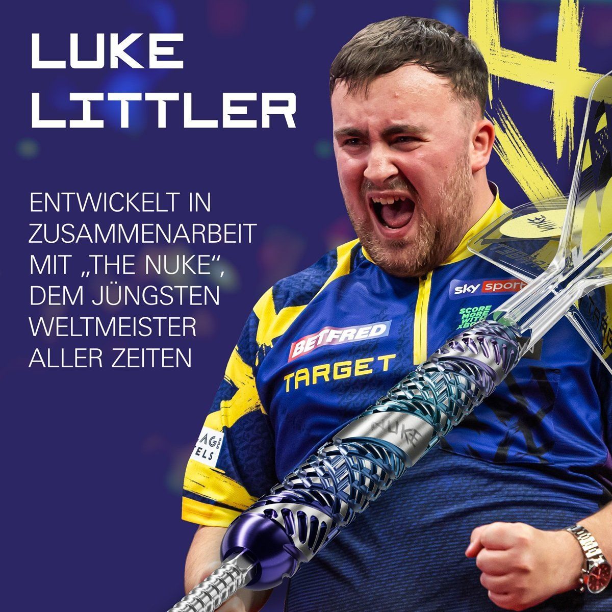 Target Luke Littler Edge Swiss Point 95% Steeldarts 23 Gram Steeldarts