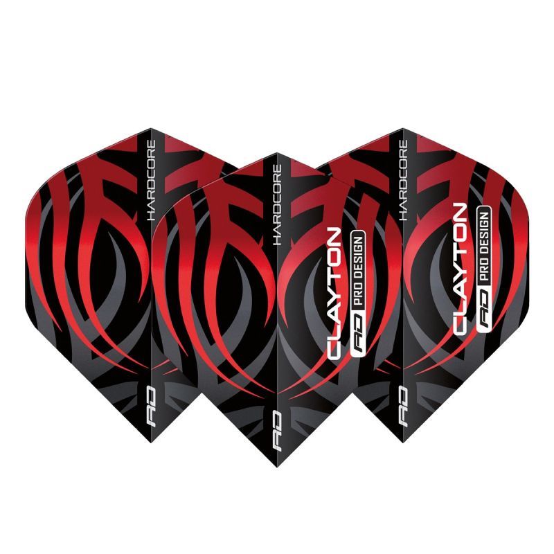 Reddragon Jonny Clayton Hardcore Premium Black/Red Standard Flights