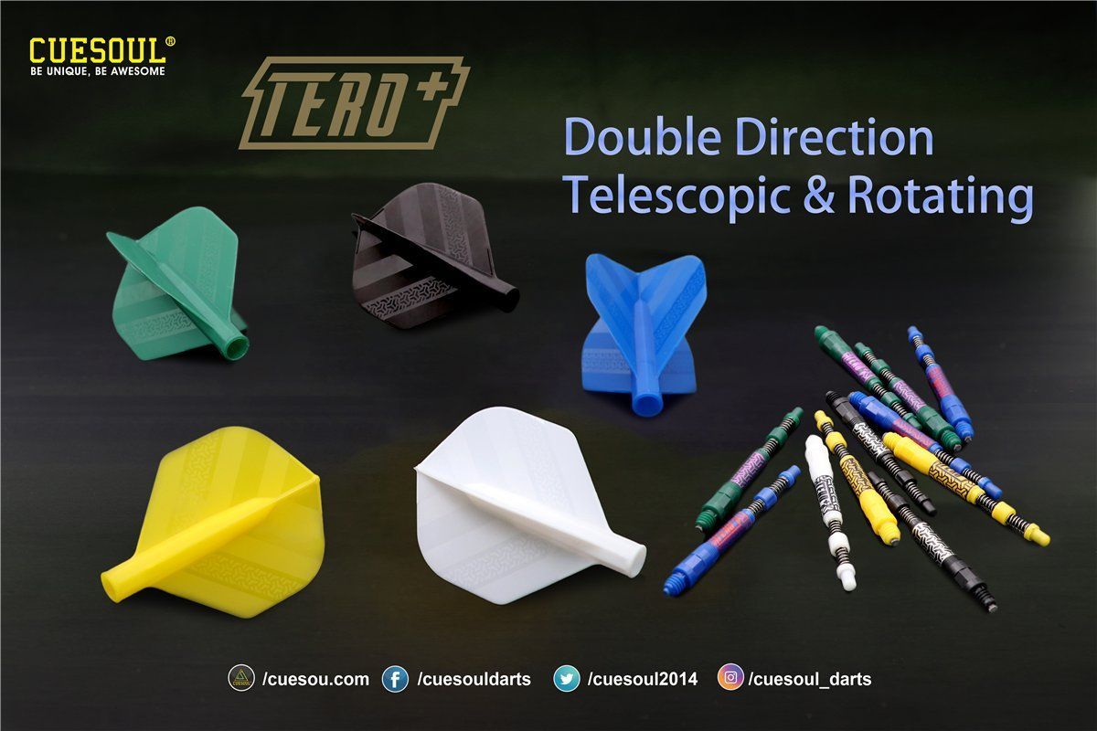 Cuesoul AK7P Tero Dart Shaft Black Shafts
