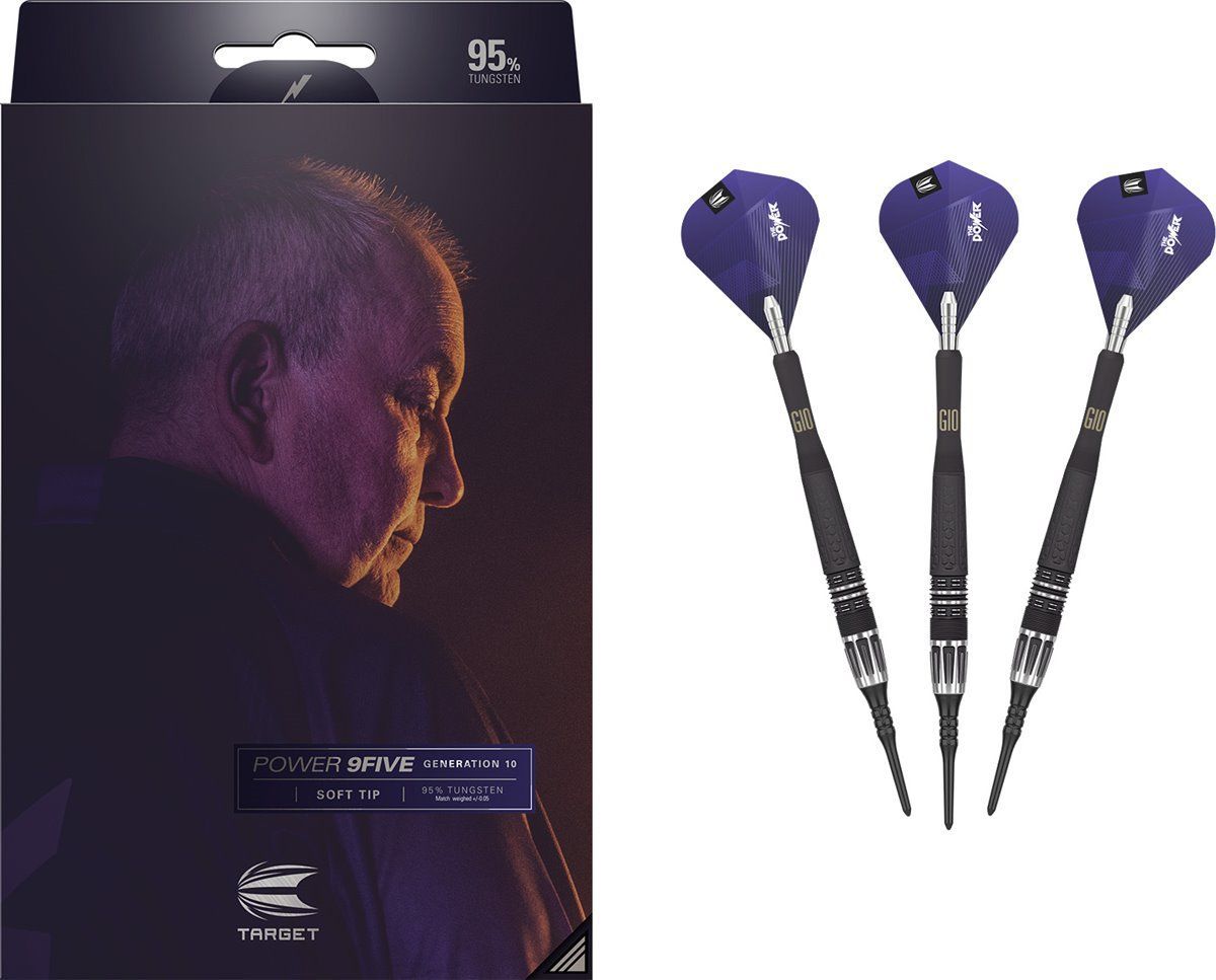 Target Phil Taylor Power 9Five GEN 10 G10 95% Softdart 18/20 Gramm Softdarts