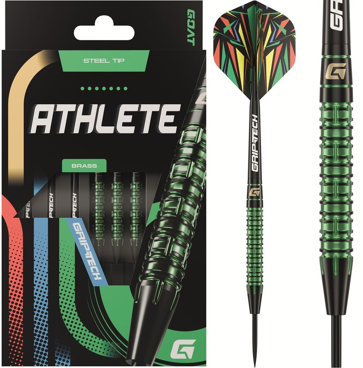 GOAT Athlete Green Brass Steeldarts 10 Gram Steeldarts