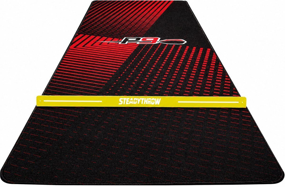 Oche SteadyThrow Lite avec bande auto-agrippante pour tapis de fléchettes de 60 à 90 cm de large Abwurflinie