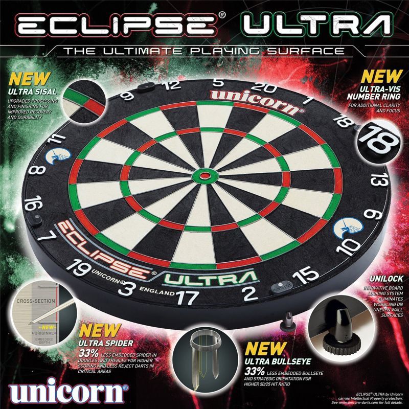 Unicorn Eclipse Ultra Bristle Dart Board Bristle Board