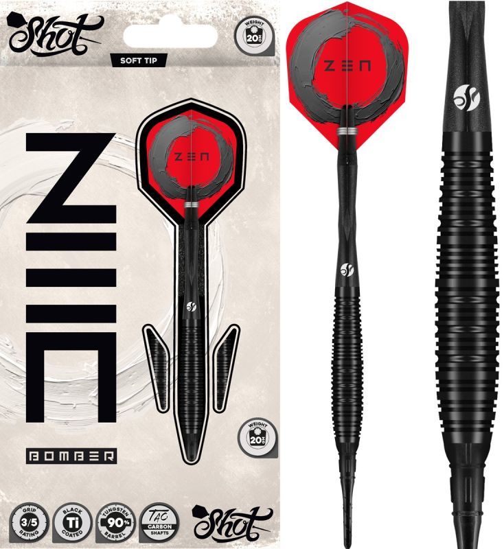 Shot! Zen Bomber 90% Tungsten Softdarts 20 Gramm Softdarts