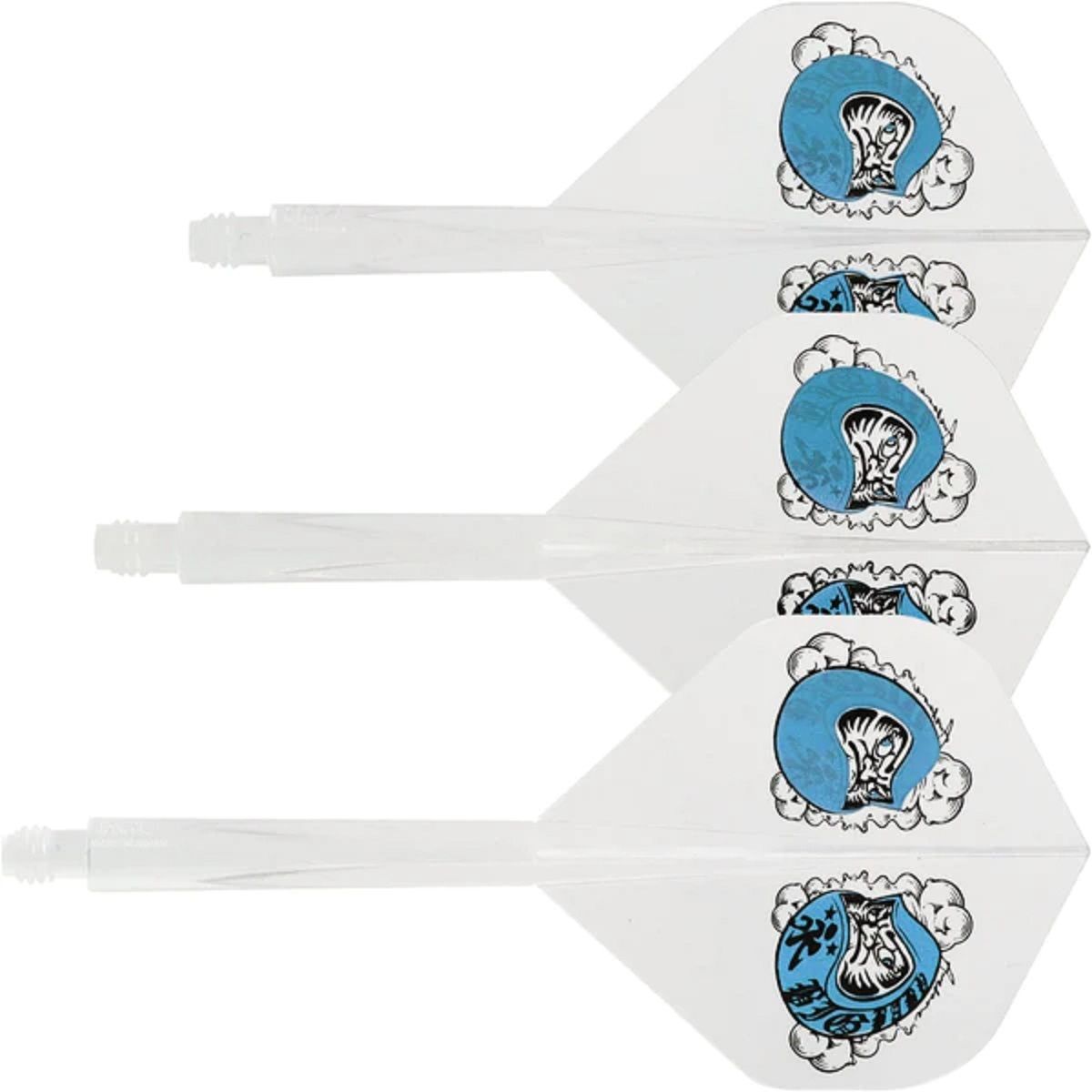 Condor Dart Flights Shafts AXE Metallic Daruma Baby Clear X Blue Standard No2 Flights