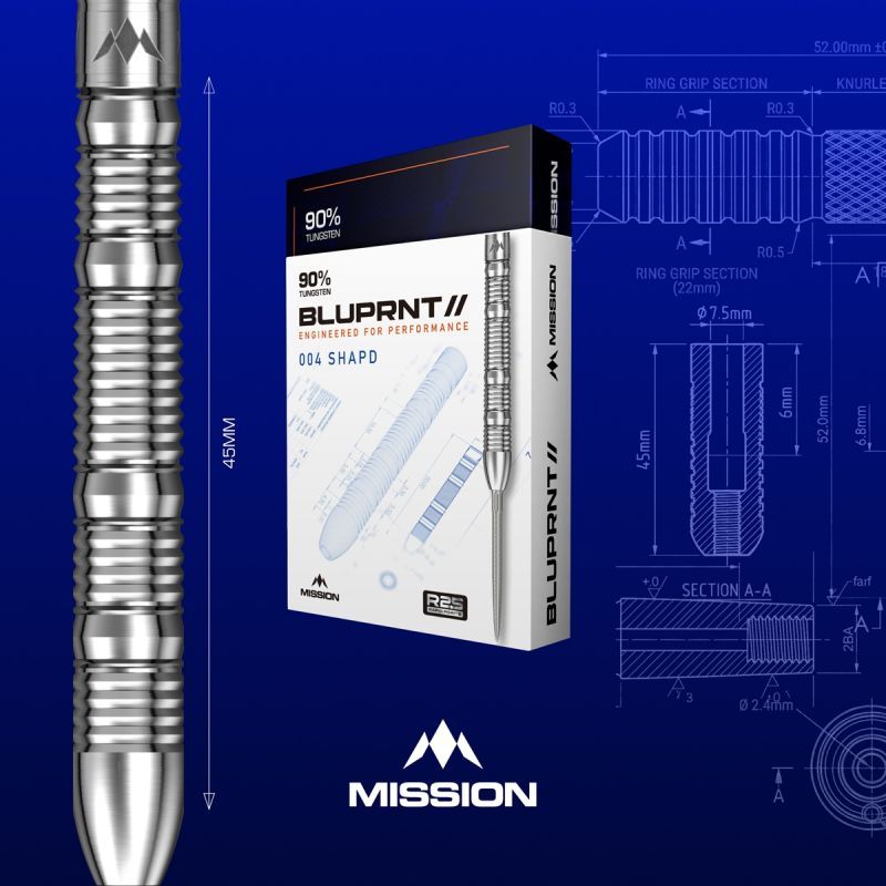 Mission BLUPRNT SHAPD R2.5 RP 90% Steeldarts 22/24 Gramm Steeldarts