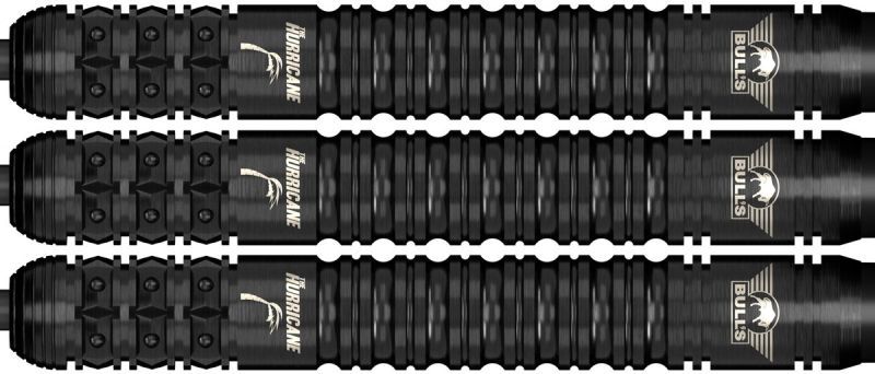 Bull´s Kim Huybrechts E2 Full Black 90% Fléchettes à pointe acier 23/25 Grammes Steeldarts