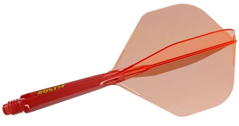 Cuesoul aletta per freccette/Asta ROST 77 Trasparente Rosso standard grande Flights