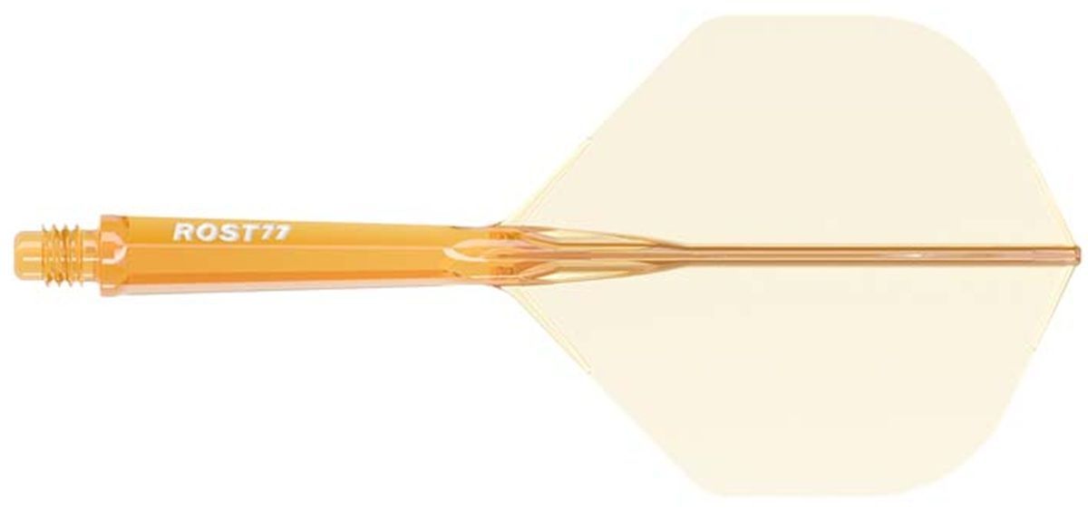 Cuesoul Dart Flight/Shaft ROST 77 Clear Orange Small Standard Flights