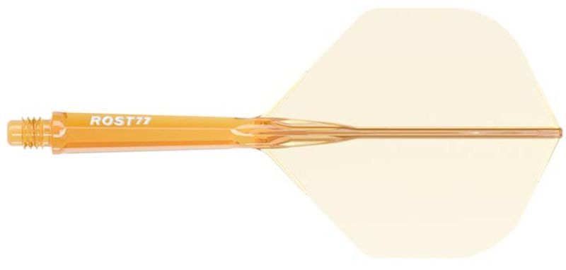 Cuesoul Dart Flight/Shaft ROST 77 Transparent Orange Small Standard Flights