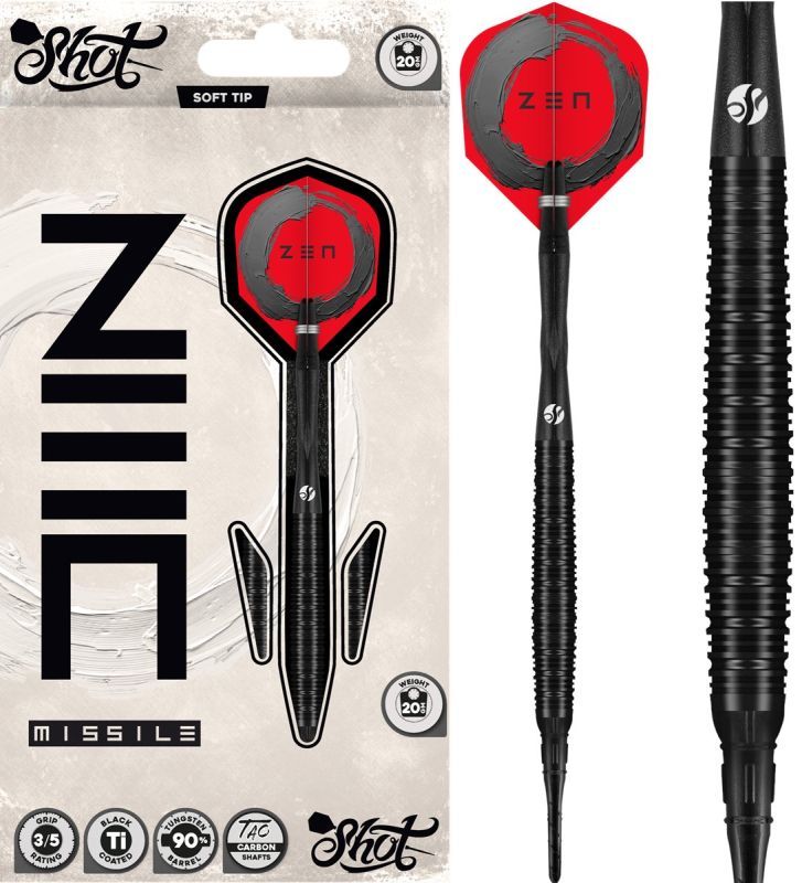 Shot! Zen Missile 90% Tungsten Softdarts 20 Gramm Softdarts