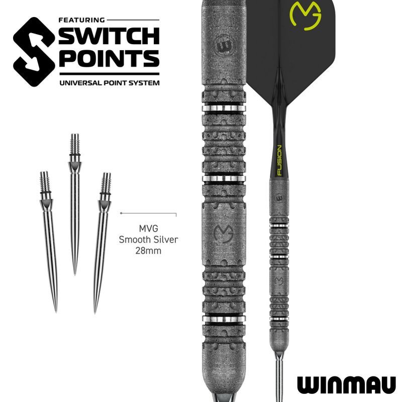 Winmau Michael van Gerwen MVG Signature Edition Switch Point 90% Steeldarts 23 Gramm Steeldarts