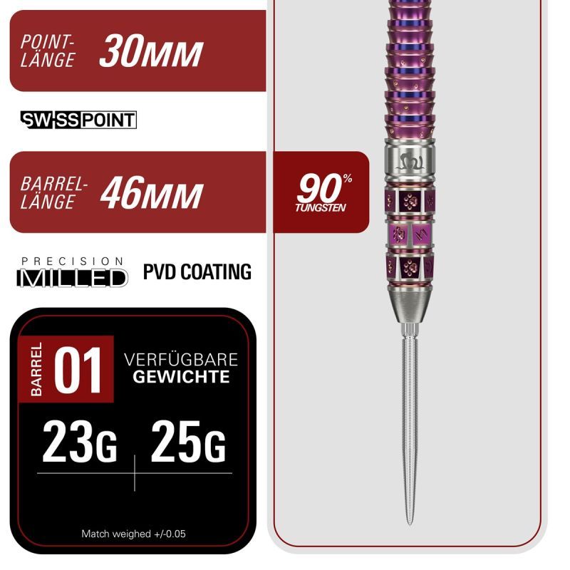 Target Prime Series Mayo G8 Swiss Point 90% Steeldarts 23/25 Gramm Steeldarts