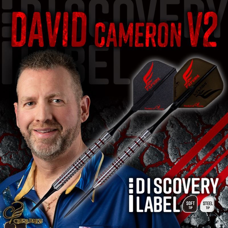 Cosmo Darts Discovery Label David Cameron V2 Steel Dart 24 Gramm Steeldarts