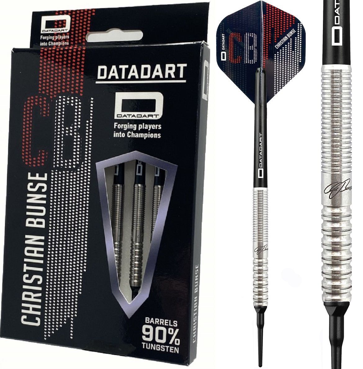 Datadart Christian Bunse Darts 90% Soft Dartpfeile 21,5/23 Gramm Softdarts