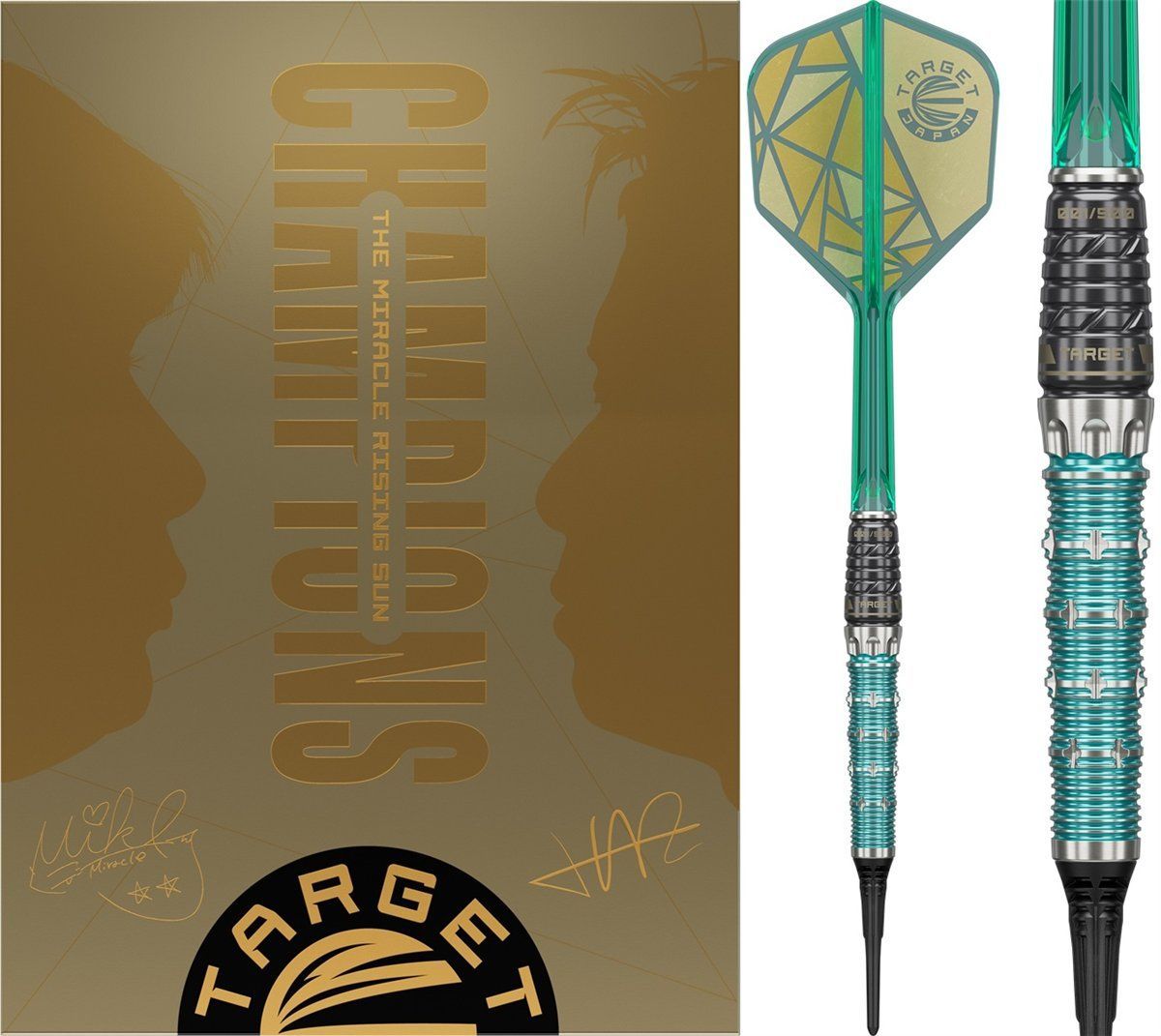 Target The Miracle Rising Sun Limited Edition Champions Set 95% 2BA Softdarts 21,5 Gramm Softdarts