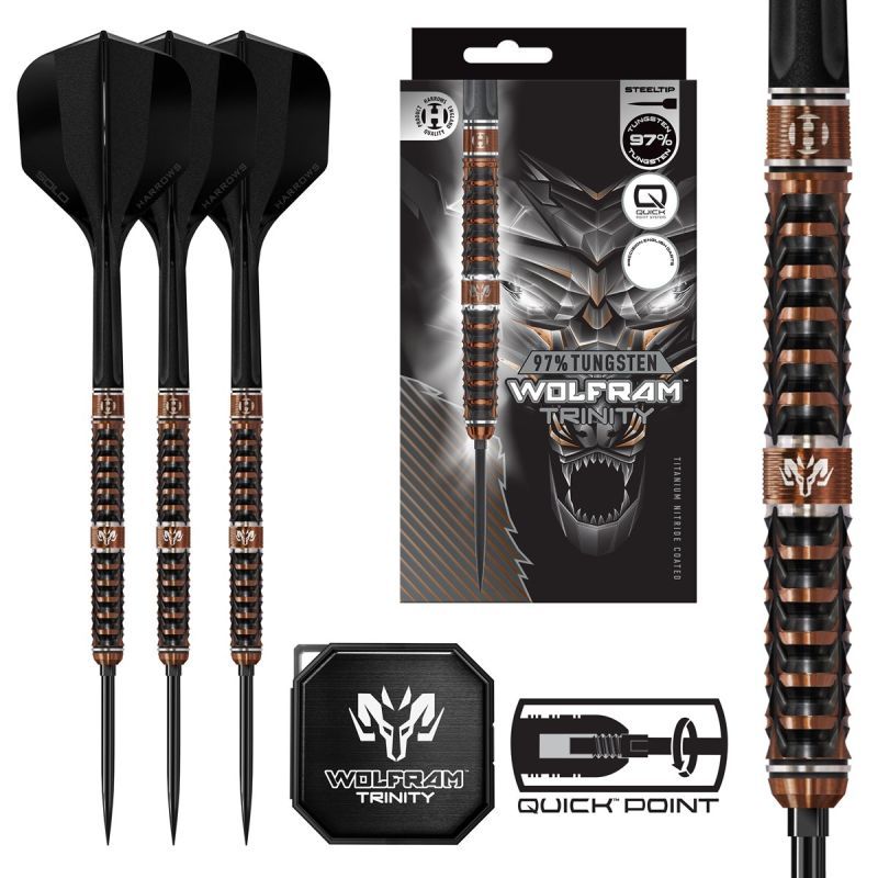 Harrows Wolfram Trinity QP 97% Steeldarts 21/22/23/24/25/26 Gramm Steeldarts