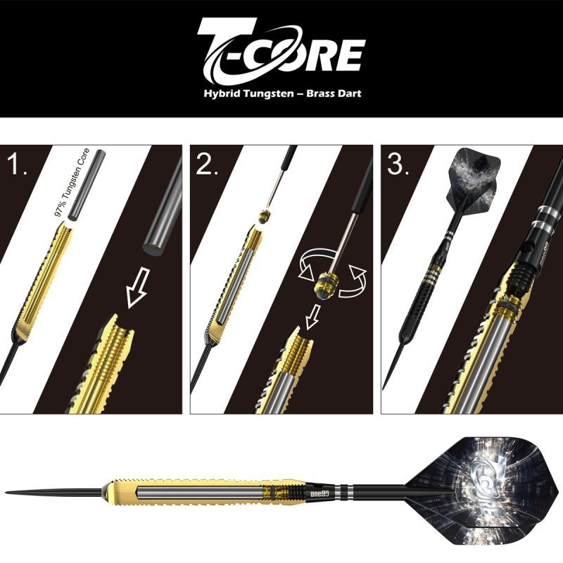 ONE80 T-Core TC1 Steeldarts 22 Gramm Steeldarts