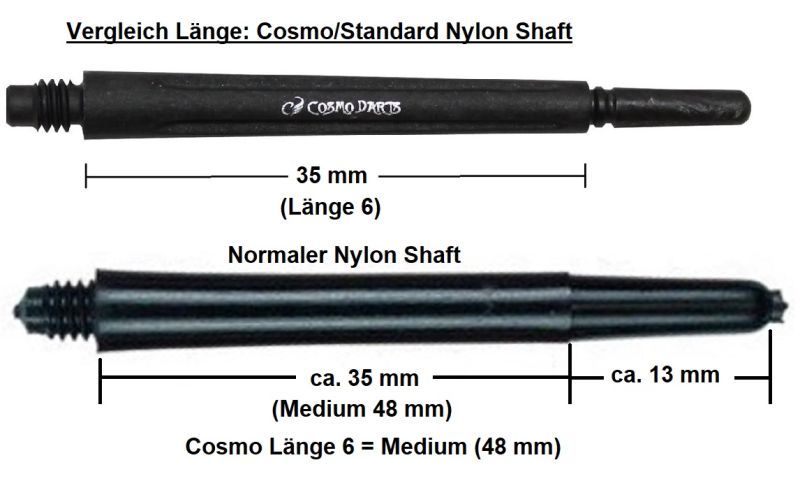 Cosmo Darts Fit Shaft Carbon Spinning Schwarz Shafts