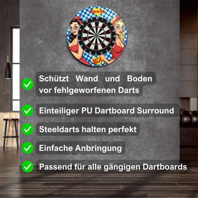 Karella PlayGirl Catchring Surround für Steeldartboards Wandschutz