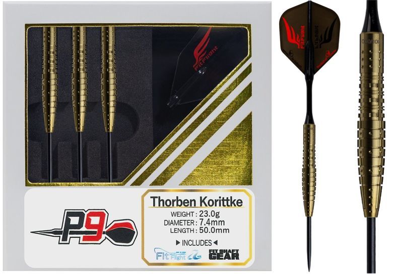Cosmo P9 Thorben Korittke "TK" Gold Edition 90% Steeldarts 23 Gramm Steeldarts
