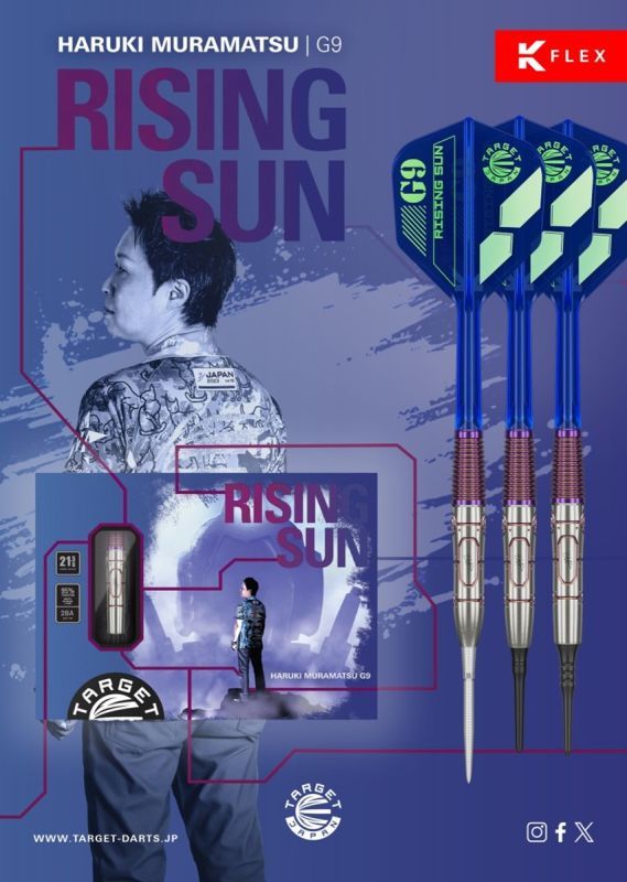 Target Risign Sun Haruki Muramatsu Gen 9 G9 95% Softdarts 21,5 Gramm Softdarts