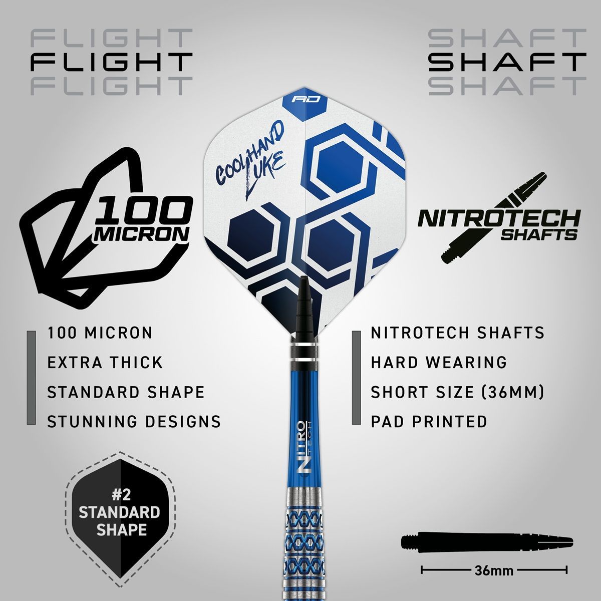 Reddragon Luke Humphries TX5 90% Fléchettes à pointe acier 23/25 Grammes Steeldarts