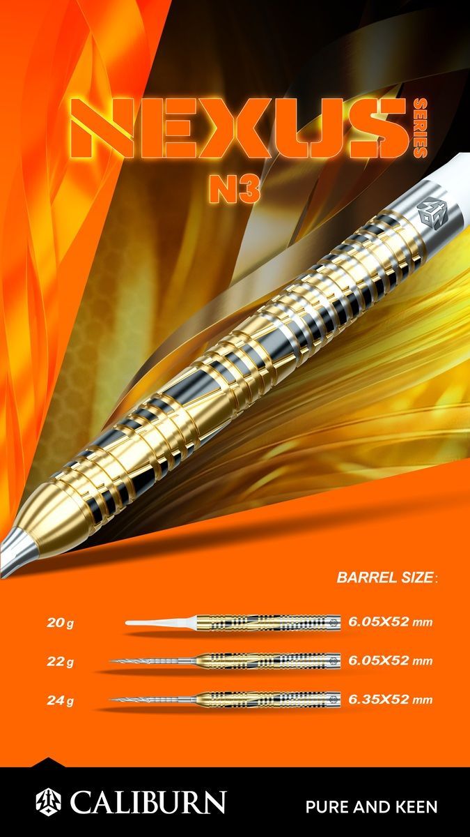 Caliburn Nexus N3 95% Steeldarts 22/24 Gramm Steeldarts