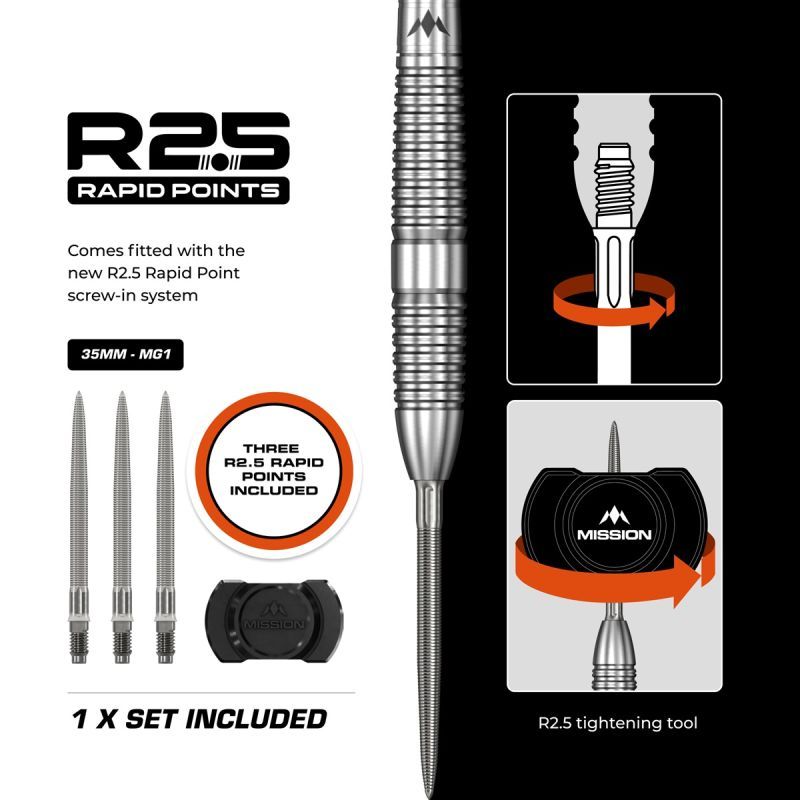 Mission BLUPRNT FORMD R2.5 RP 90% Steeldarts 23/25 Gramm Steeldarts