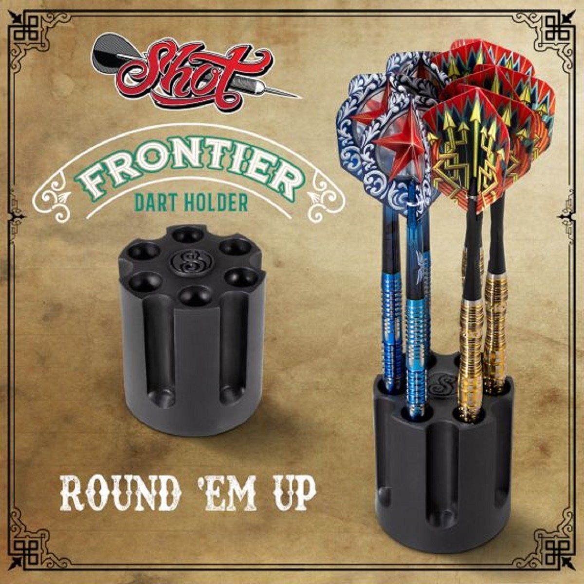 SHOT! Frontier Dart Holder Dartständer für zwei Set Darts Aufbewahrung