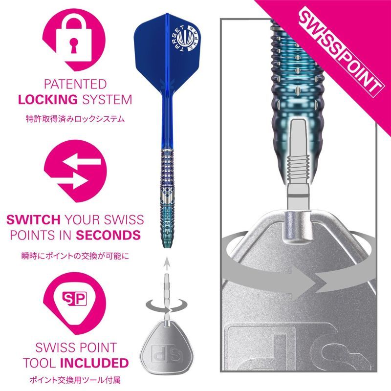 Target Cathy Leung Charis G5 Swiss Point 90% Steeldarts 22/24 Gramm Steeldarts