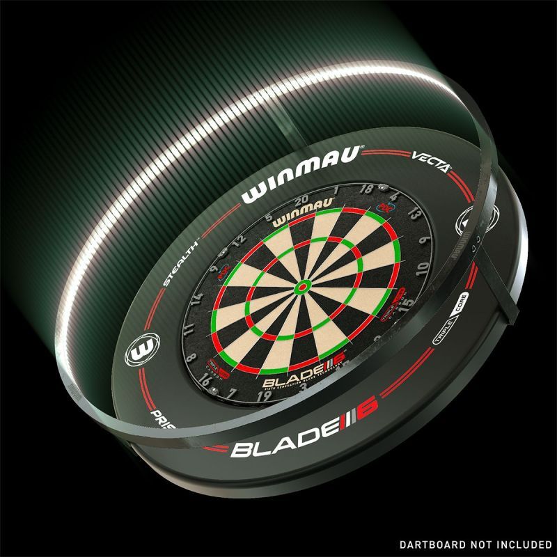 Winmau Plasma Schwarz Dartboart Licht + Surround Boardzubehör