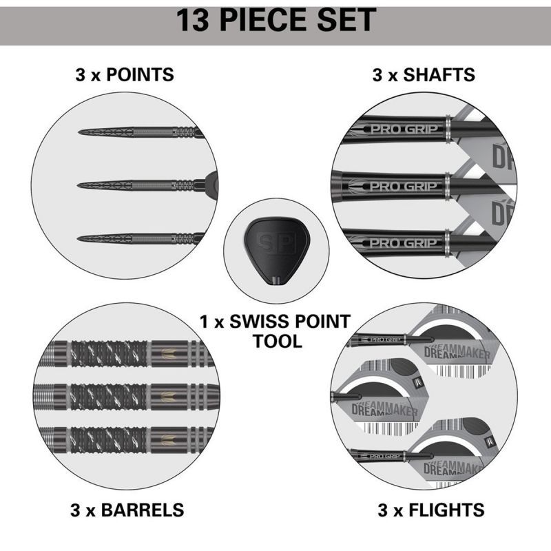 Target Dimitri van den Bergh Echo 90% SP Steeldarts 22/23/24 Gram Steeldarts