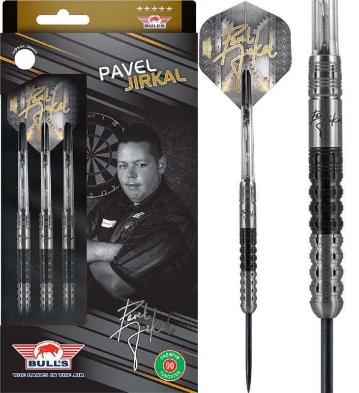 Bull's Pavel Jirkal 90% Black Titanium Steel Dart Pfeile 23/25 Gramm Steeldarts