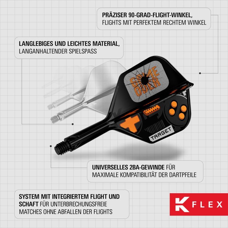 Target K-Flex Game Over Shaft/Flight System Shape No6 Shafts