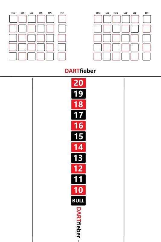 Dartfieber Scoreboard Eigener Aufdruck Schreibtafel