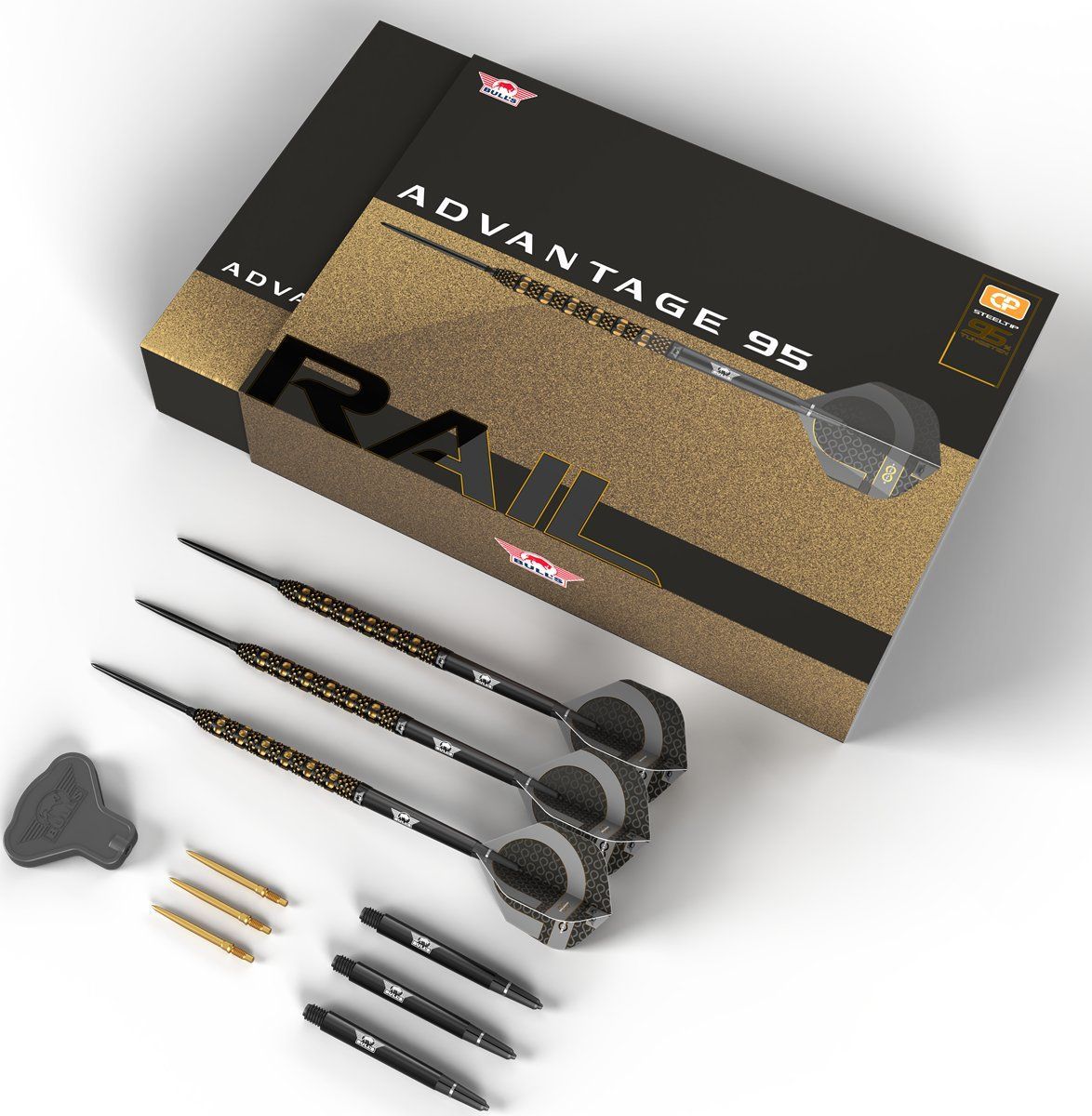 Bull´s Advantage Rail CP 95% Steeldarts 22/23/24 Gramm Steeldarts