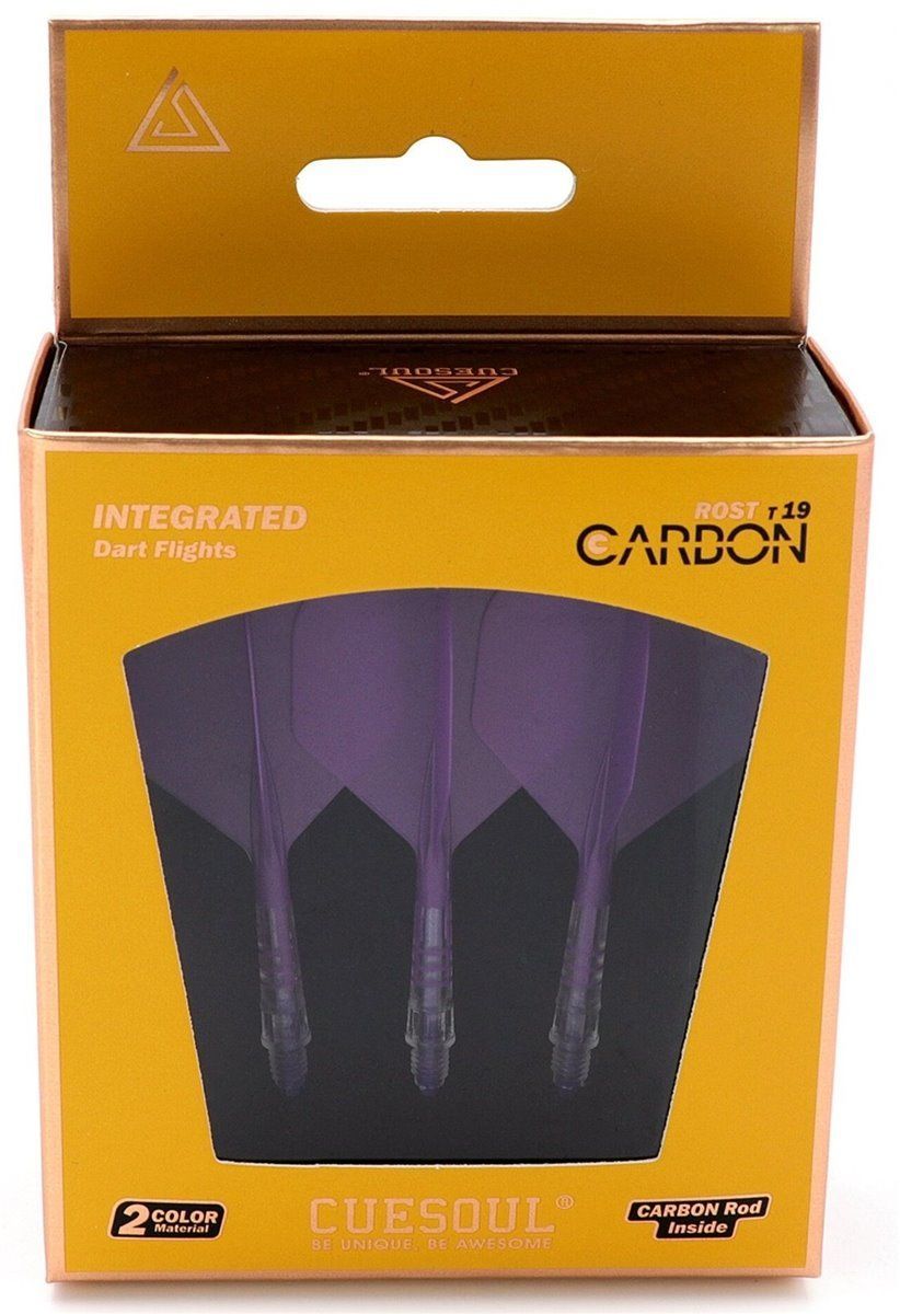 Cuesoul aletta per freccette/Asta ROST T19 Carbon Asta Viola/Viola Standard Flights