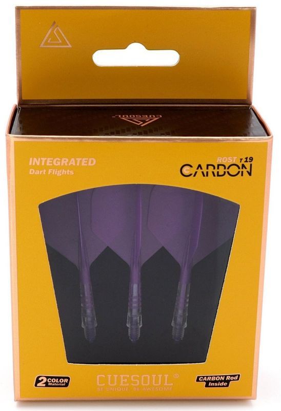 Cuesoul aletta per freccette/Asta ROST T19 Carbon Asta Viola/Viola Standard Flights