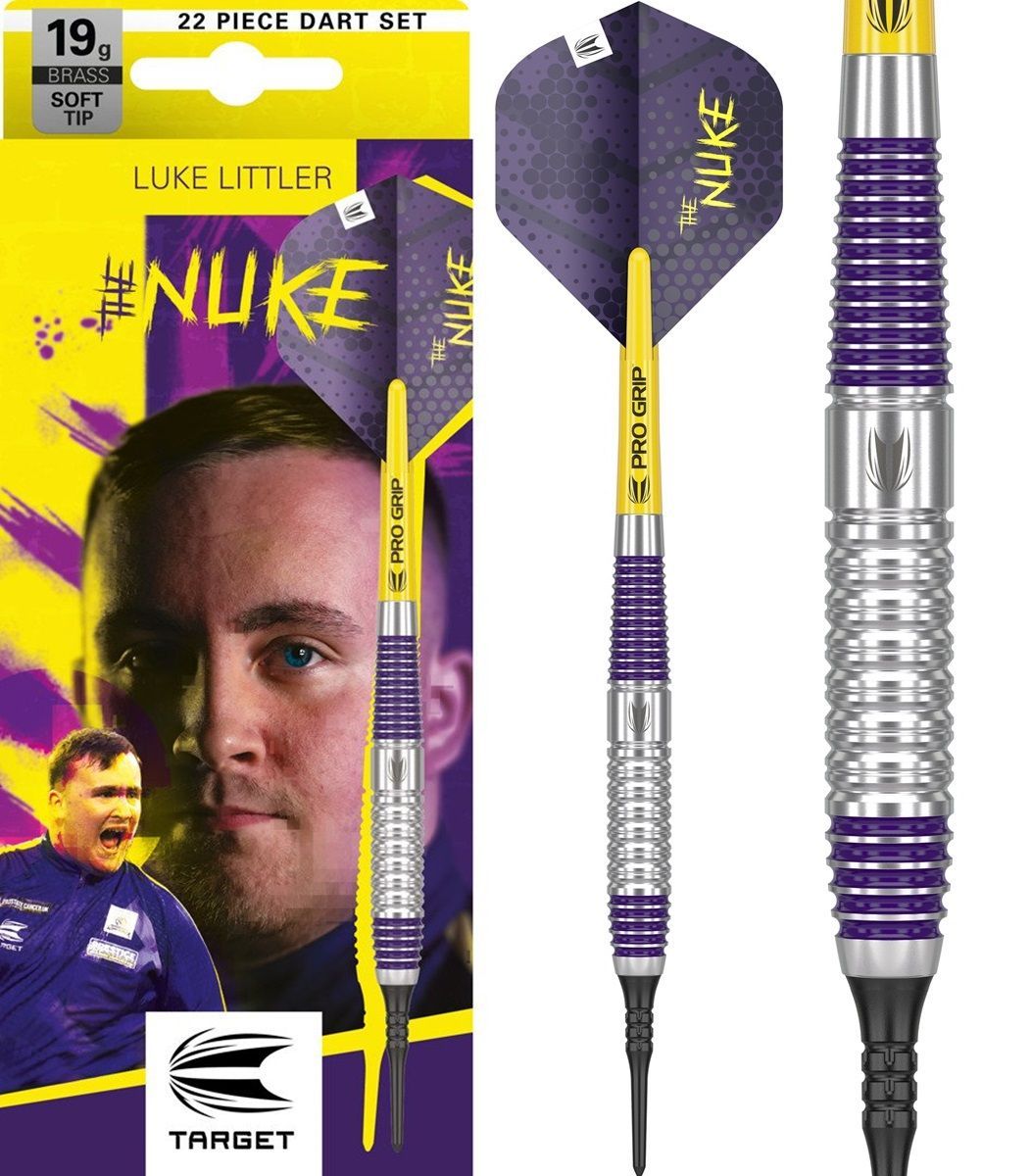 Target Brass Luke Littler Fléchettes à pointe souple 2024 19 Grammes Softdarts