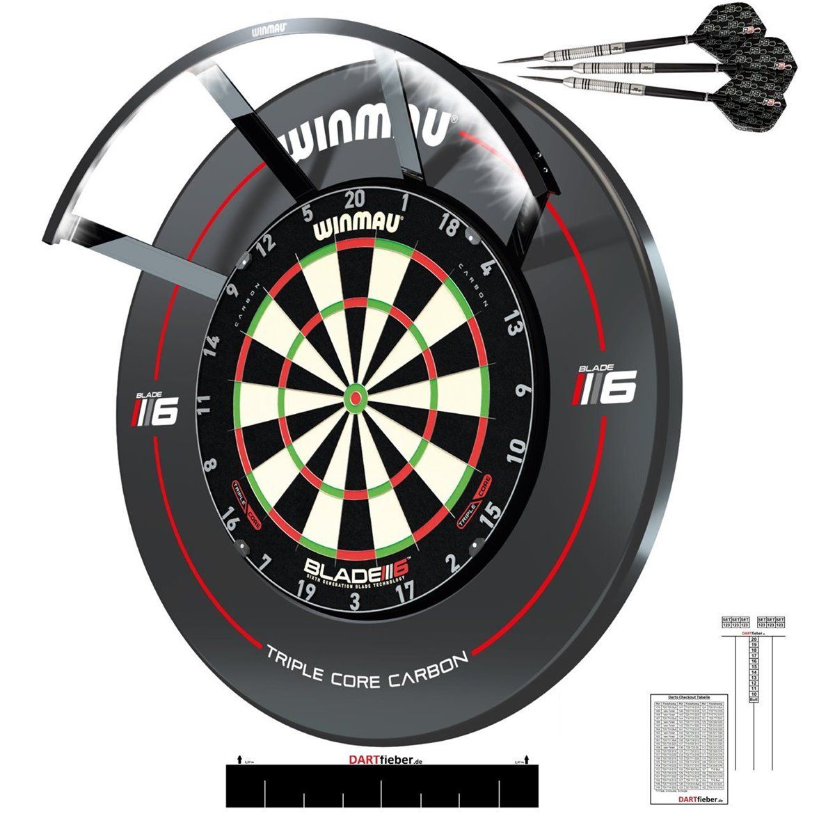 WINMAU Dartboard Blade 6 Triple Core PDC WM Dart Scheibe Bristle Board W3032